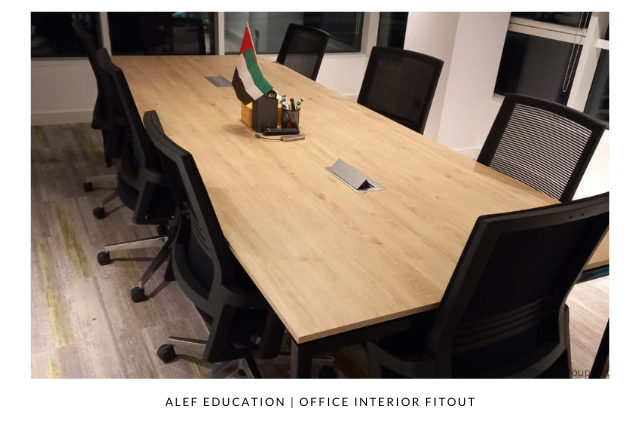 Interior Furniture done by ANGC Interiors for Alef Education Abu Dhabi UAE
