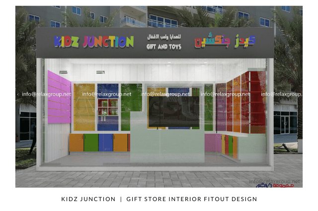Kiosk Interior Design Works done by ANGC Interiors for Kidz Junction Kiosk in Abu Dhabi UAE