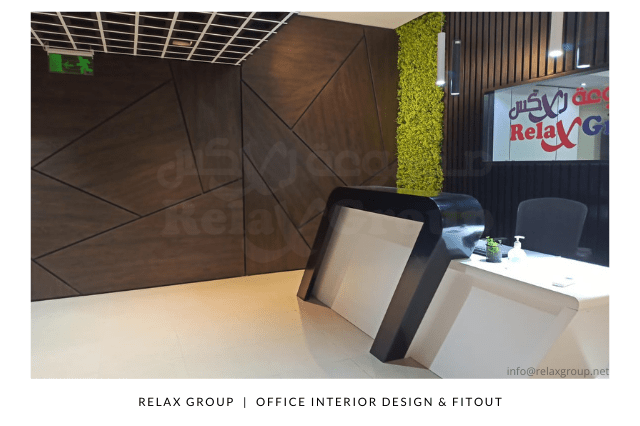 Interior Fitout done by ANGC Interiors at RELAX Group in Abu Dhabi UAE