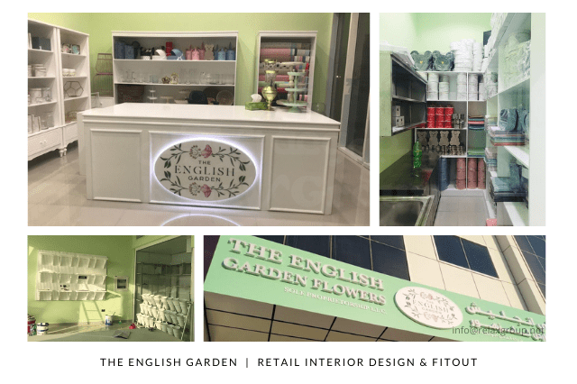 Interior Design & Fitout done by ANGC Interiors for The English Garden in Abu Dhabi UAE