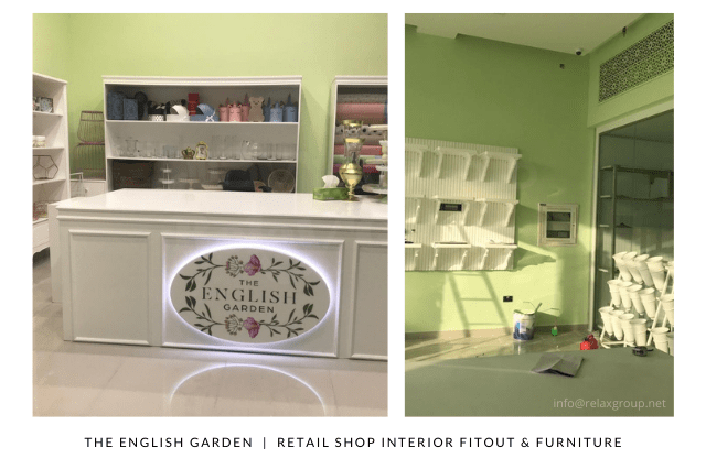 Interior Fitout and furniture done by ANGC Interiors for The English Garden in Abu Dhabi UAE
