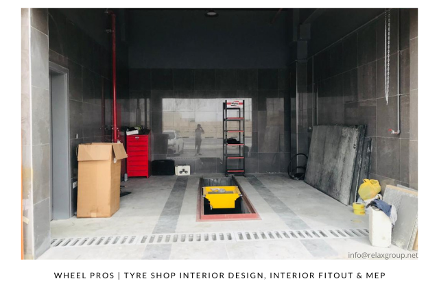 Tyre Shop Interior Fitout & MEP done by ANGC Interiors for Wheel Pros in Abu Dhabi UAE