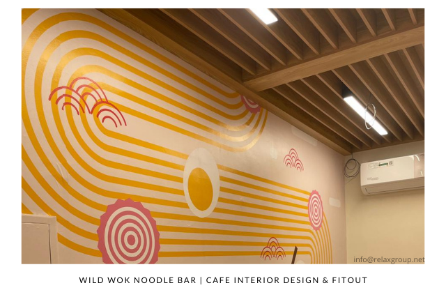 Restaurant Interior Design & Fitout Works done by ANGC Interiors for Wild Wok Cafe Kiosk in Abu Dhabi UAE
